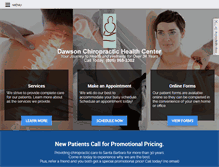 Tablet Screenshot of dawsonchiropractic.com